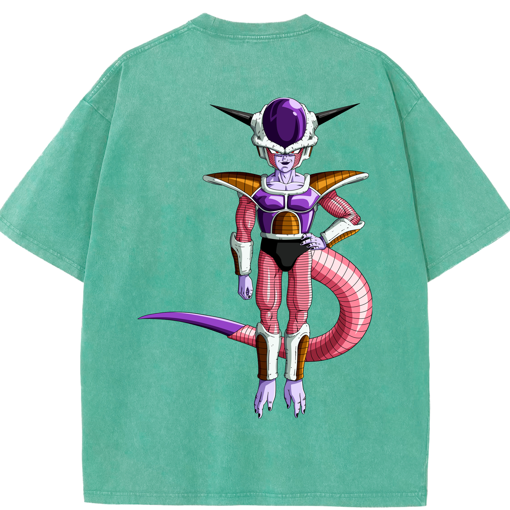 （画像用） ドラゴンボール フリーザ DRAGON BALL Frieza 綿100% ヴィンテージ風 半袖Tシャツ（背面プリント）